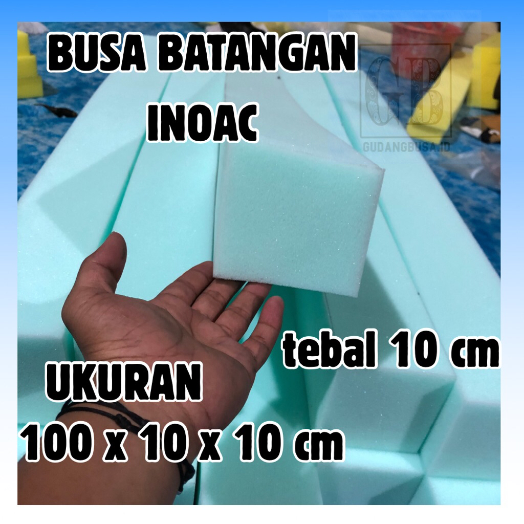 Busa Batangan Inoac D23 Asli Ukuran 100x10x10 cm - Bahan Berkualitas Untuk Kerajinan - Busa Batangan