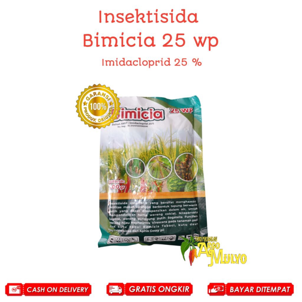 Insektisida sistemik BIMICIA 25WP isi 100gr mengendalikan hama wereng thrips