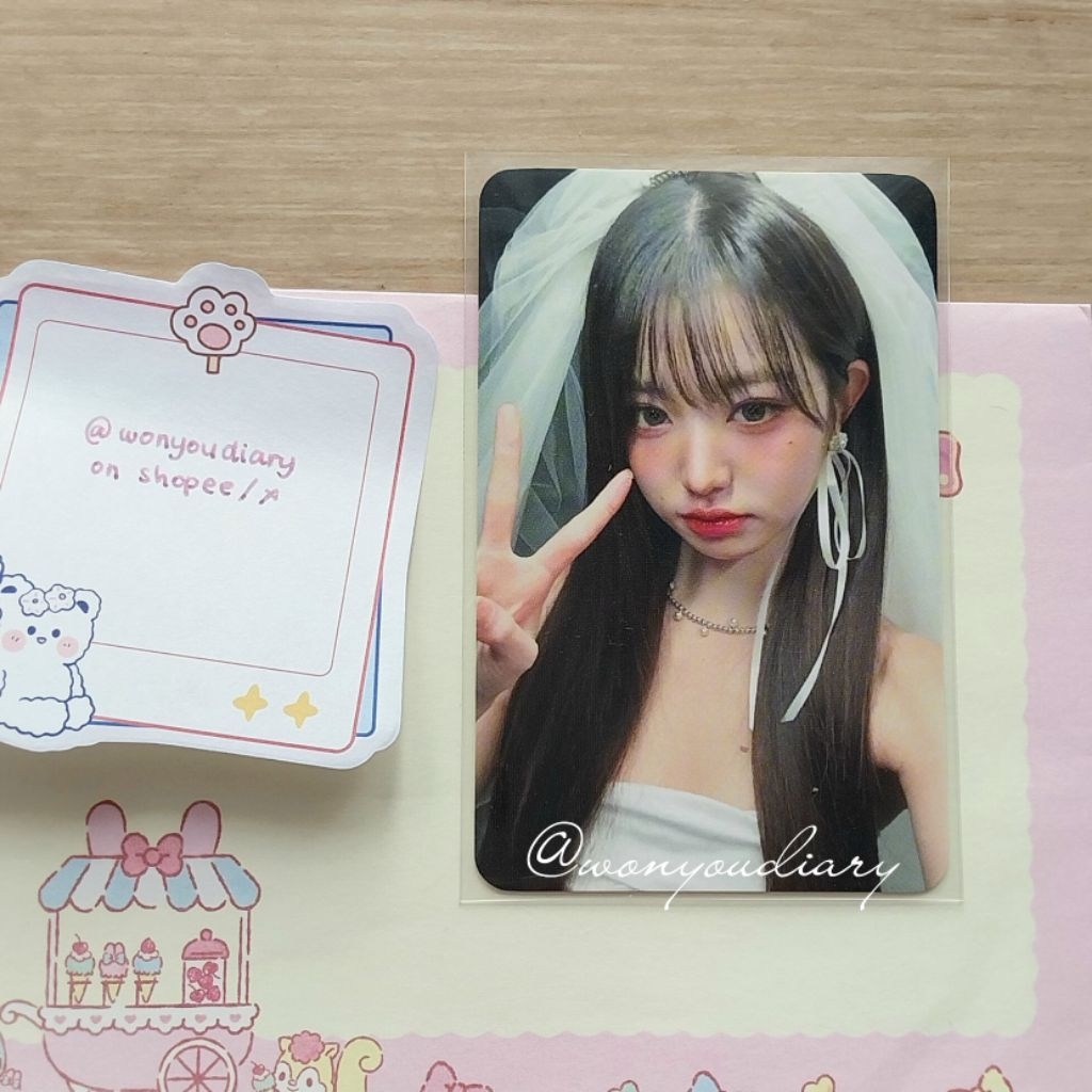 pc wonyoung bride ive era empathy official photocard pob withmuu benefit wony nikahan jadi manten