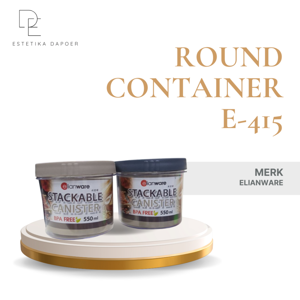 Toples Bulat Kecil Elianware / Round Container | Toples Kue Kering