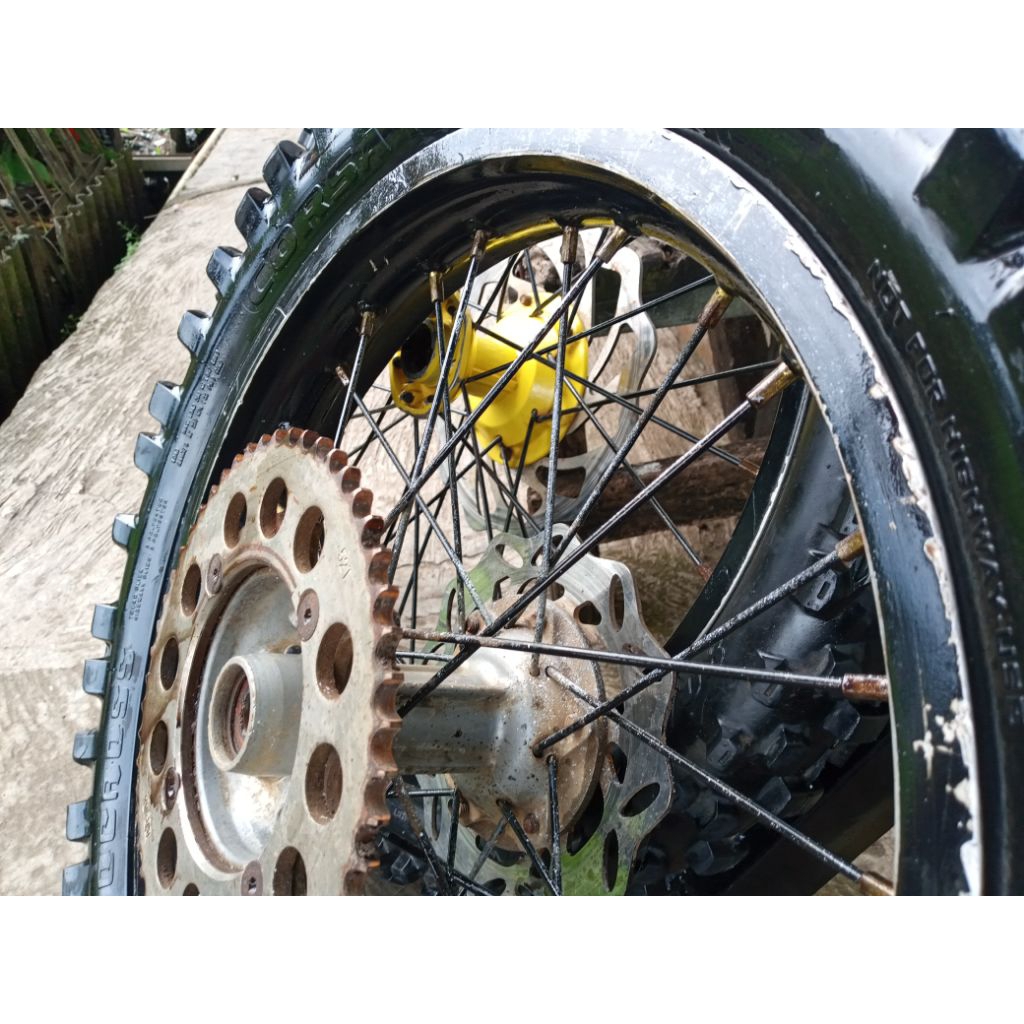 welset KLX 18 21 tromol ori rumah laher padet ring rosii jari jari TDR pulset piringan gir ban masih