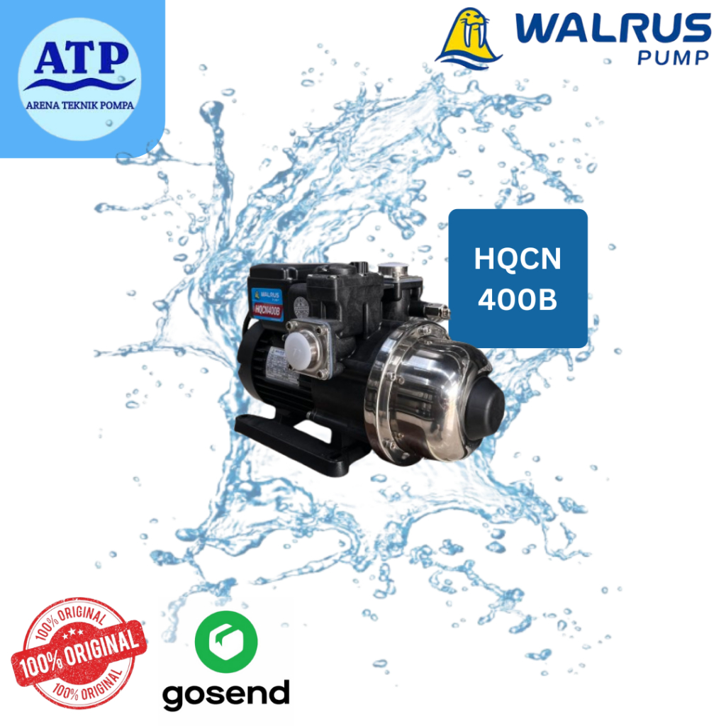 Walrus HQCN 400 Pompa Booster Pompa Pendorong Air Panas Pompa Air Panas