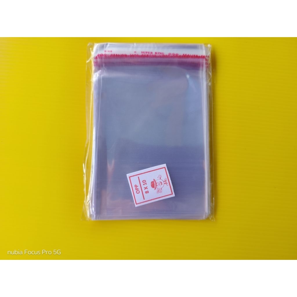 100 pcs Plastik OPP Lem 8x10 - Plastik Lem - Plastik Opp Seal