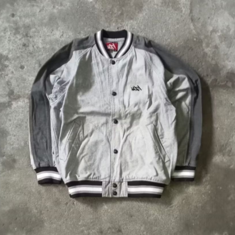 Majah Flavah Baseball Denim / Jeans Varsity Jacket Fullbordir