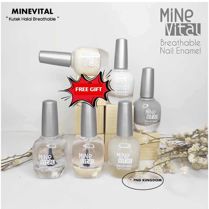 [ Kutek Bening ] ORIGINAL Kutek Halal Sah Sholat Wudu Friendly MINEVITAL Breathable Nail Polish