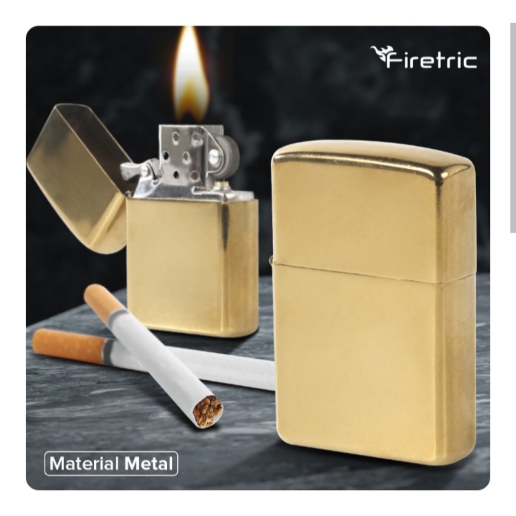 Firetric korek api minyak tanah model minimalis / korek api Zippo / korek jadul