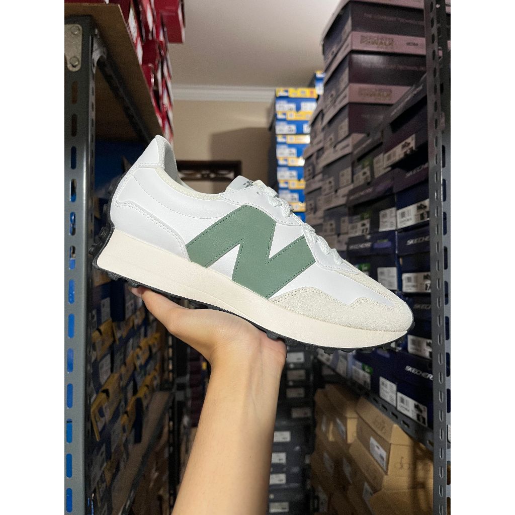 BEST SELLER NEW BALANCE 327 (A/U) WHITE-JUNIPER ORIGINAL U327SKC