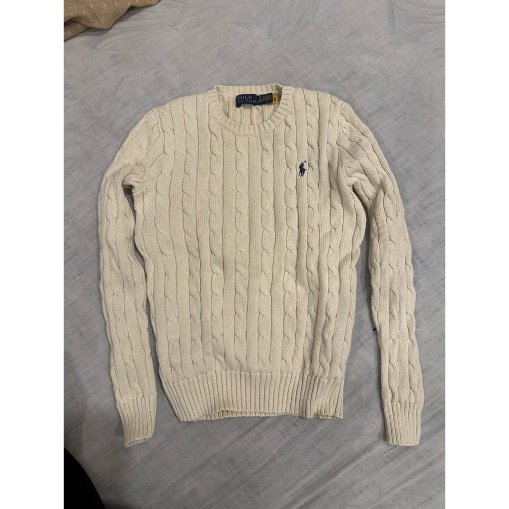 POLO RALPH LAUREN cable knit Sweater ivory