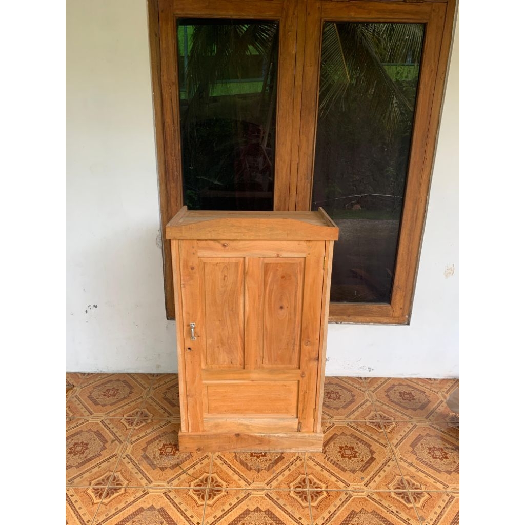 almari kos/pakaian serbaguna kayu mahoni mentahan