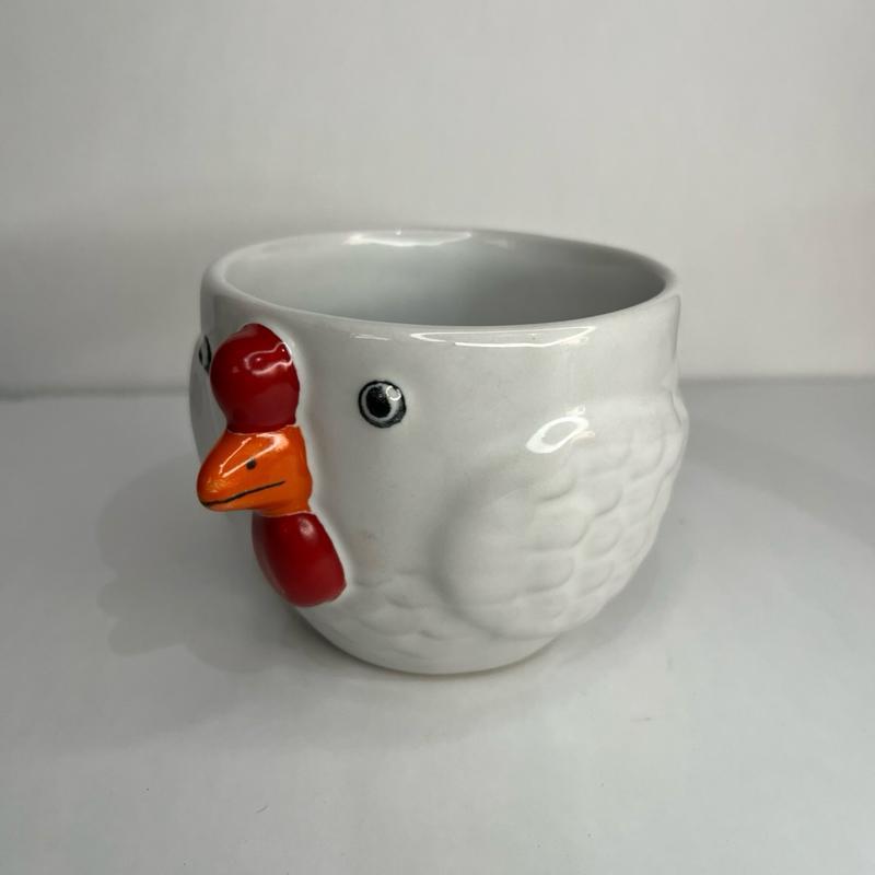 (GELAS MODEL AYAM JAGO) GELAS AYAM PUTIH ESTETIK DAN LUCU