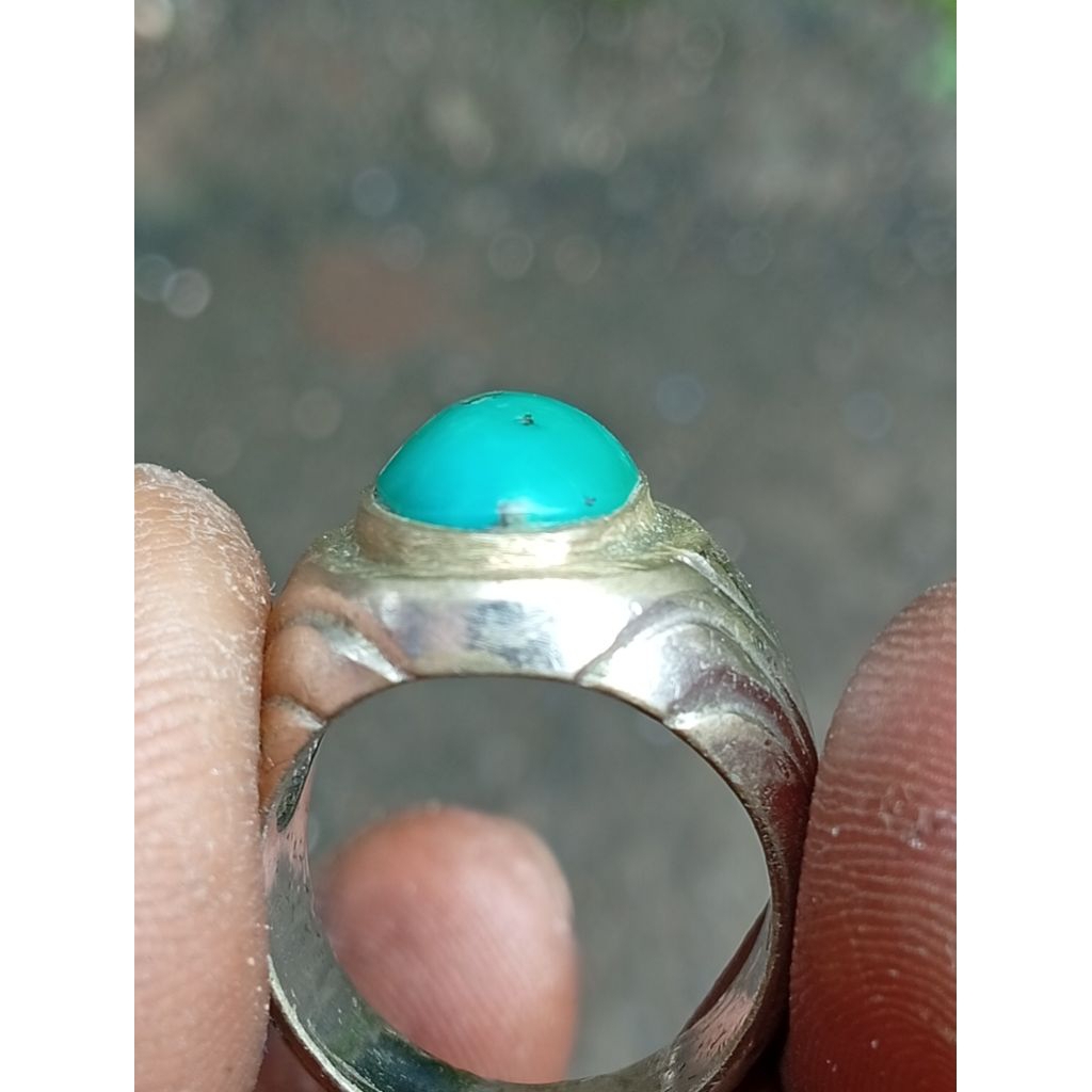 batu pirus persia polos hijau