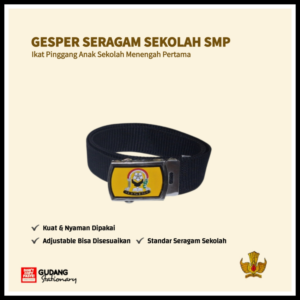 Gesper Sabuk Seragam Sekolah Seragam SMP | Atribut Perlengkapan Sekolah