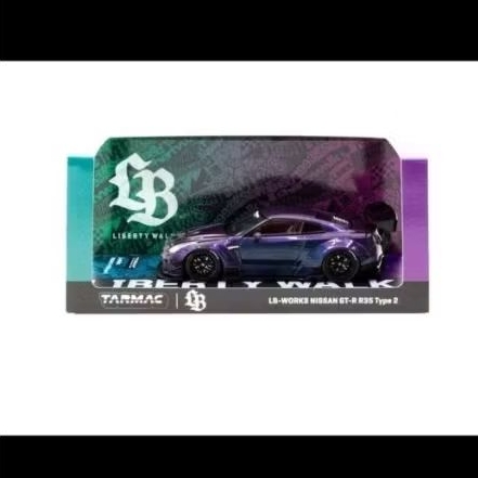 diecast tarmac 1:43 lb works nissan gtr r35 type 2 midnight purple