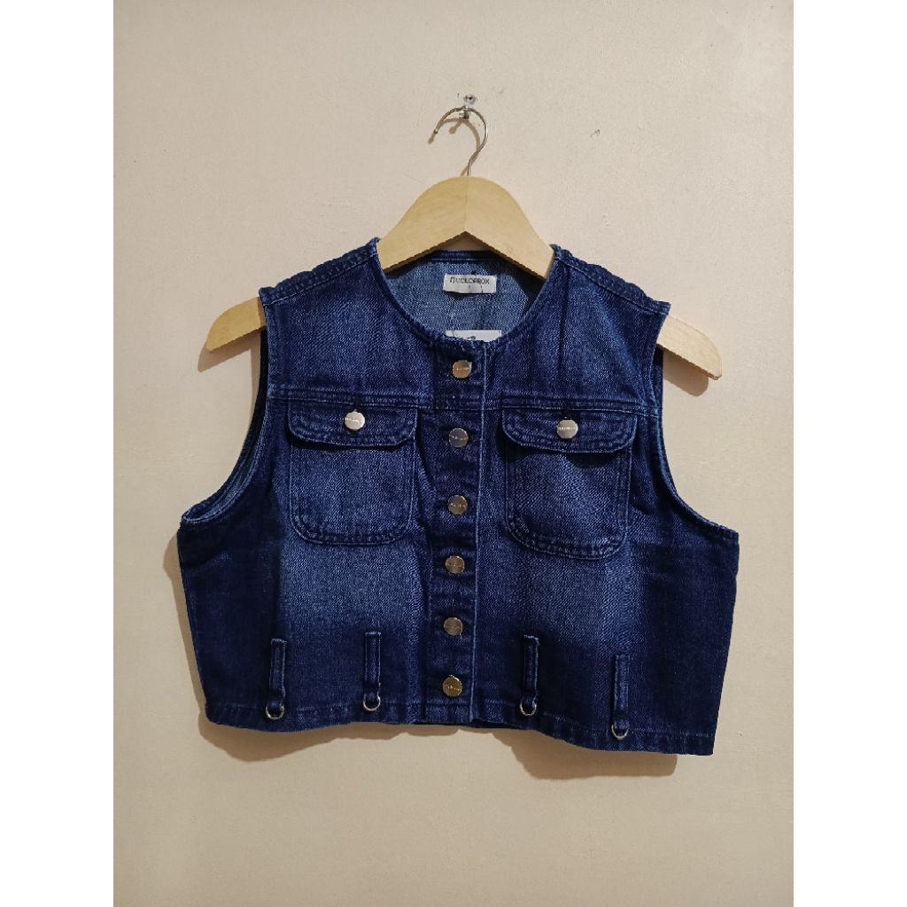 COLORBOX VEST ROMPI WANITA JEANS CROP ORIGINAL