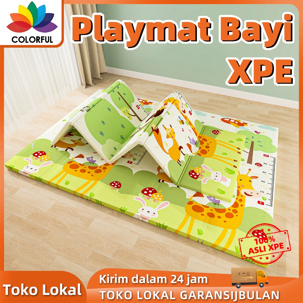 Playmat Bayi Playmate 200x180cm Anak Lipat XPE dan Karpet Lipat Portabel Alas Tidur
