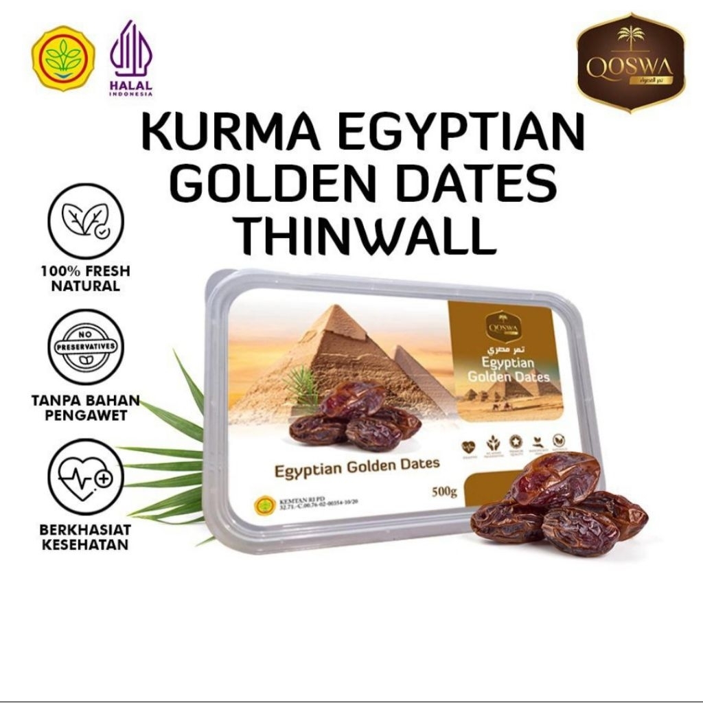 Kurma Mesir - Egyptian Golden Dates Qoswa 500 Gram