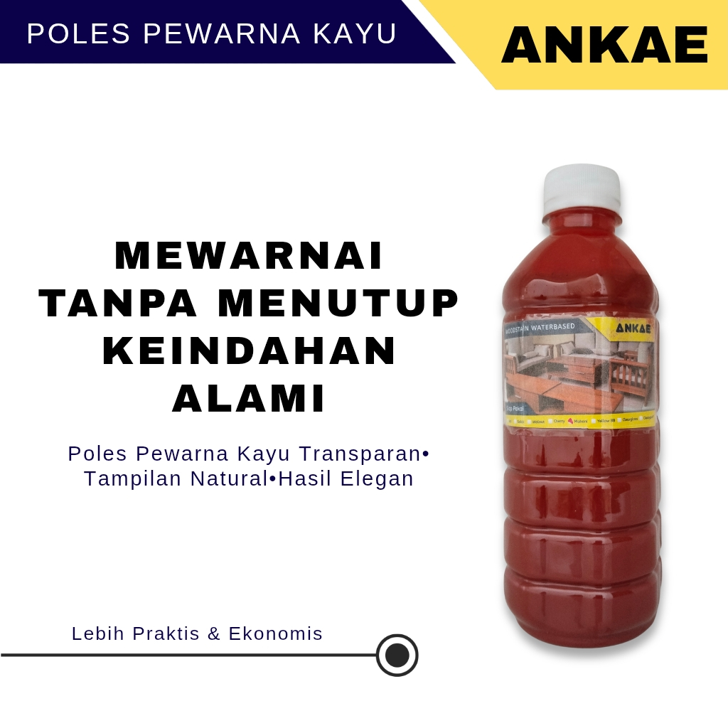 Poles Pewarna Kayu Jati Mahoni 500gr Politur Plitur Kayu Mengkilap Siap Pakai