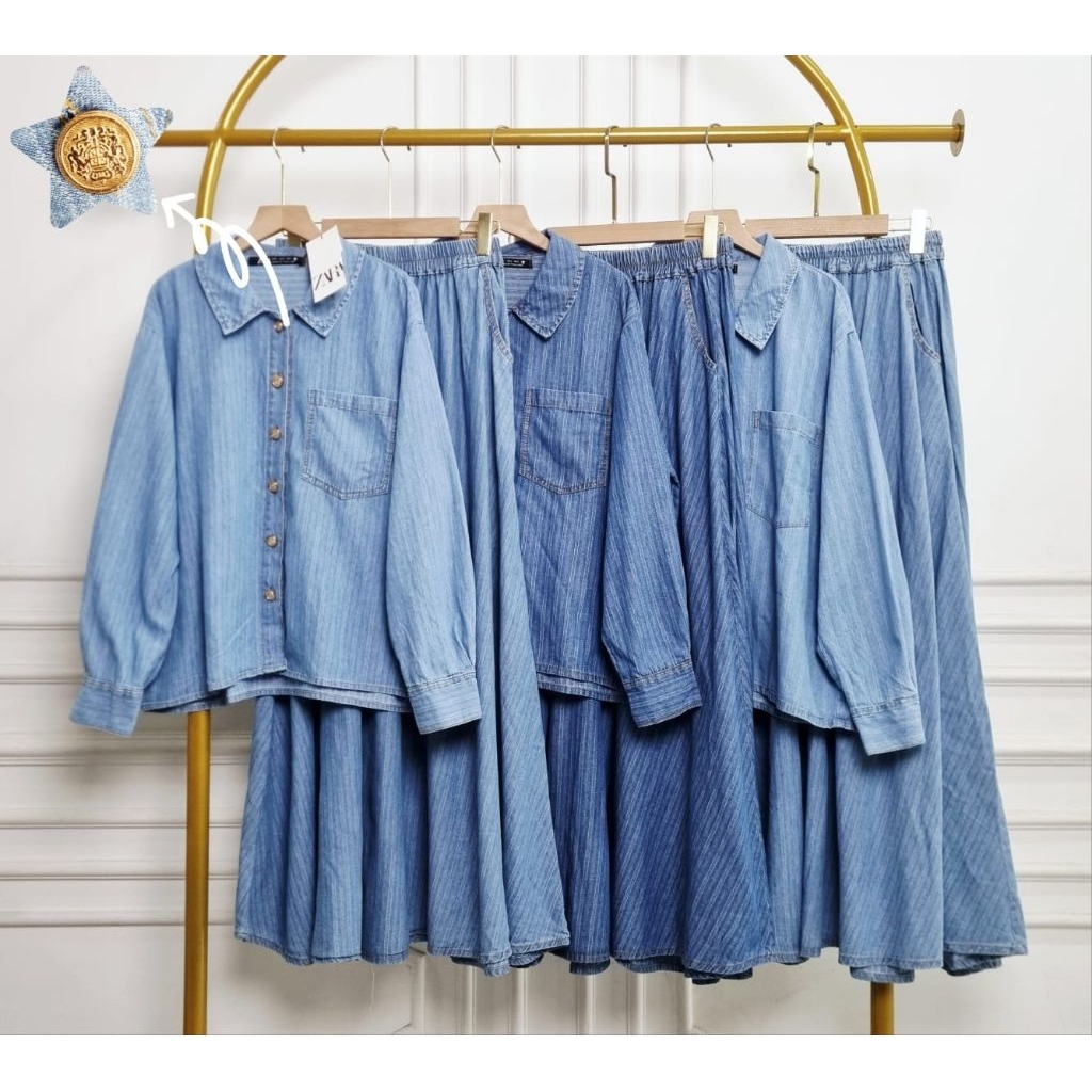 set rok salur calista jeans zara