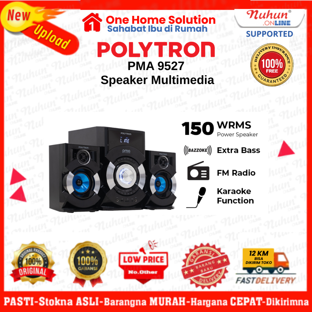 Polytron Speaker Aktif PMA 9527 Bluetooth + Karaoke