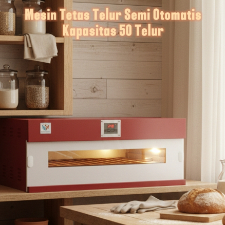 mesin tetas telur semi otomatis / mesin penetas telur kapasitas 50 telur