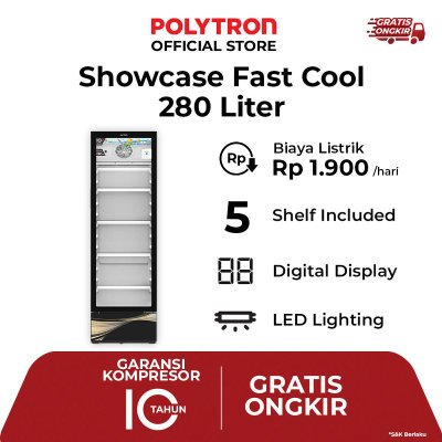 Showcase 280 Liter POLYTRON 5 RAK SCN-280 / SCN-287