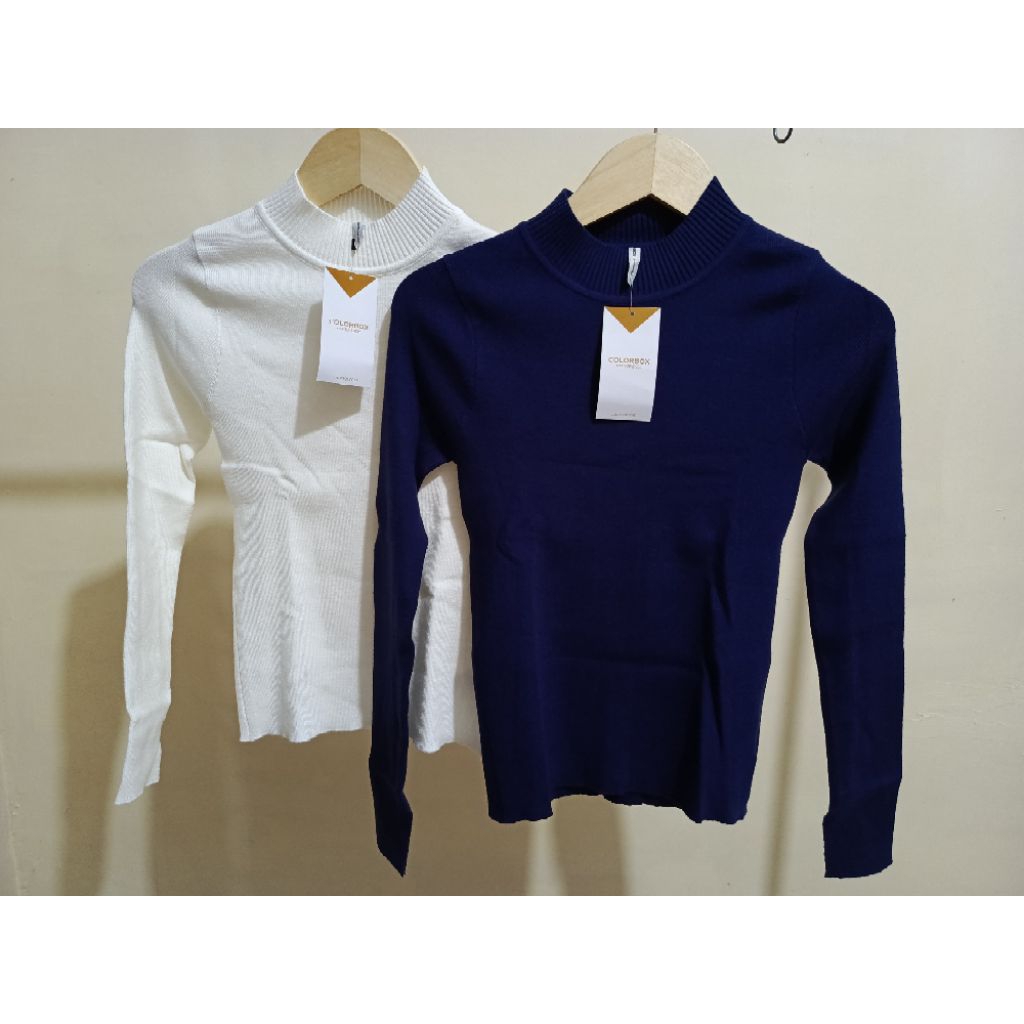 COLORBOX ATASAN WANITA  LENGAN PANJANG RAJUT STREACH ORIGINAL