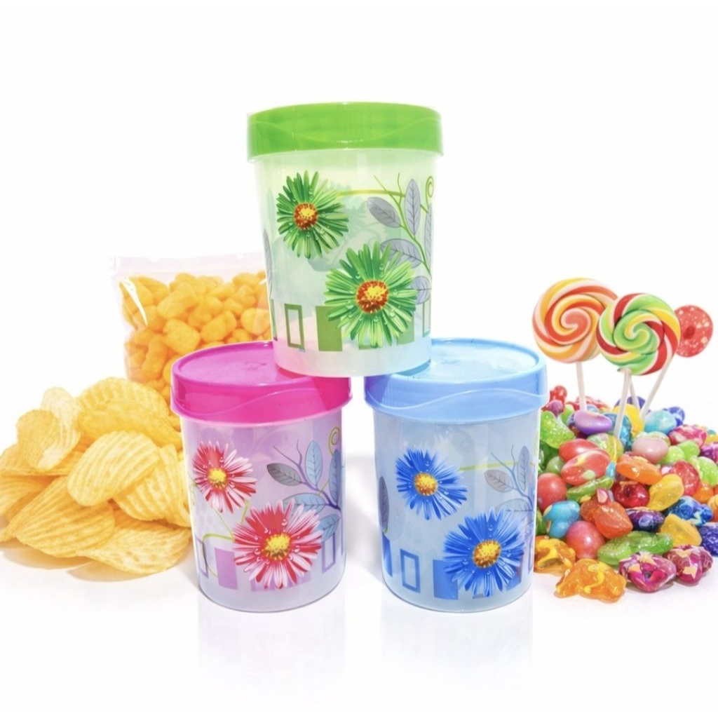 TOPLES PLASTIK 1KG MOTIF TRANSPARAN BUNGA PRINTING / TOPLES KUE ASTER 1KG