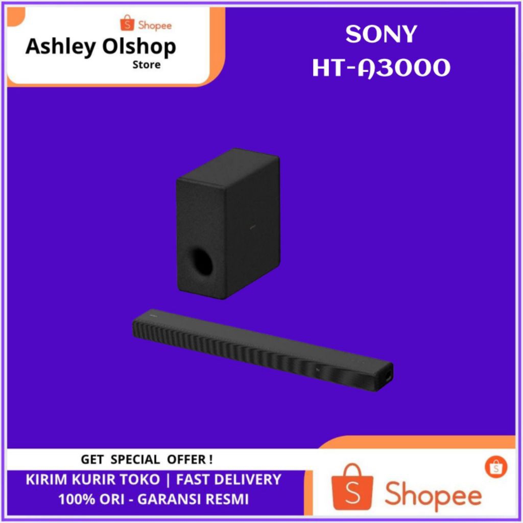 Sony HT-A3000 Soundbar 3.1ch With Dolby Atmos Wirelwss SubWoofer Sony HT A3000