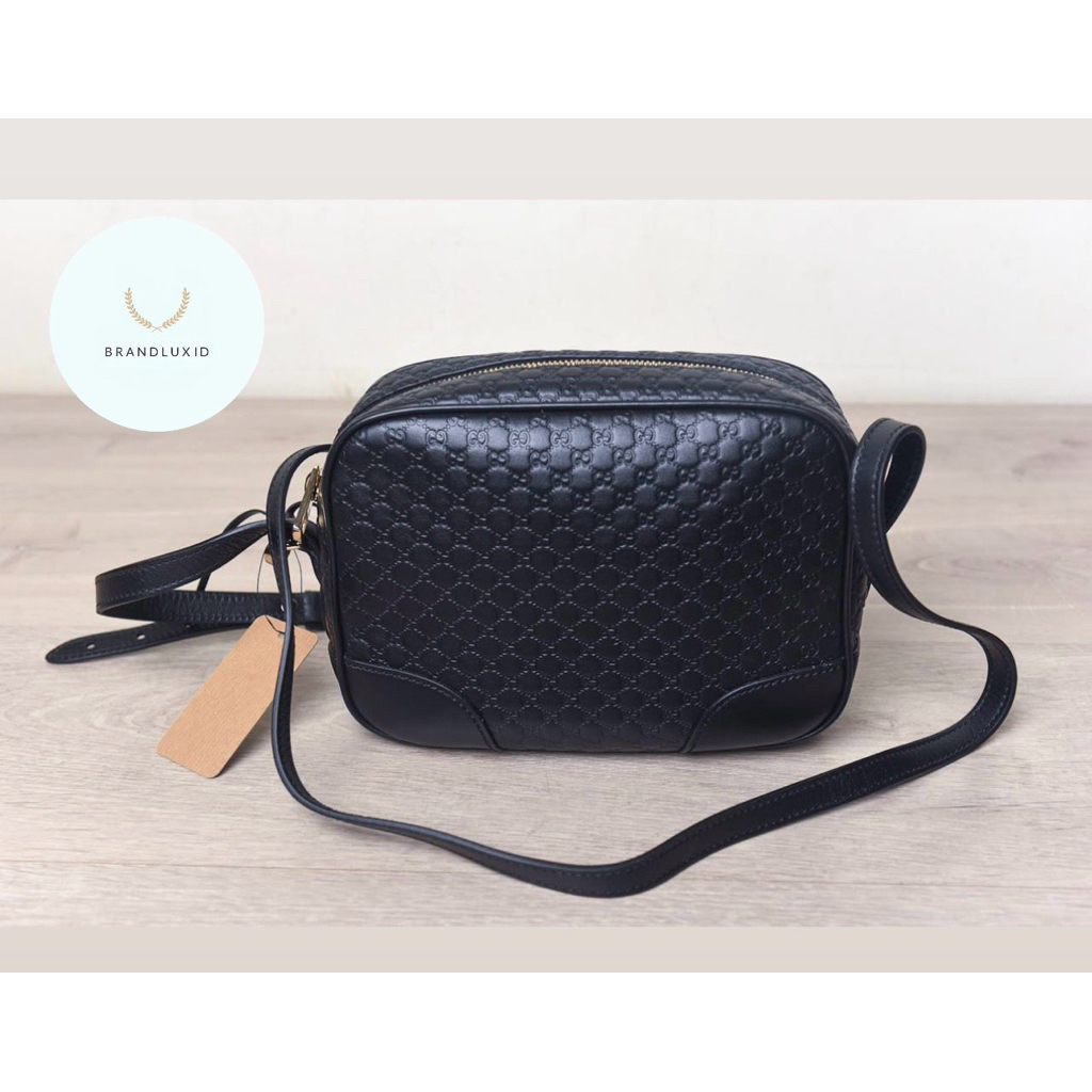 Gucci Bree Guccisima GG Disco Monogram Black Leather
