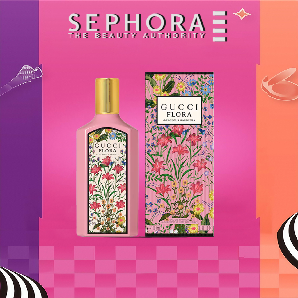 Parfum Wanita Gucci Flora Gorgeous Cardenia Pink FLOWER NEW Eau De Parfum EDP 100ml 100% Original