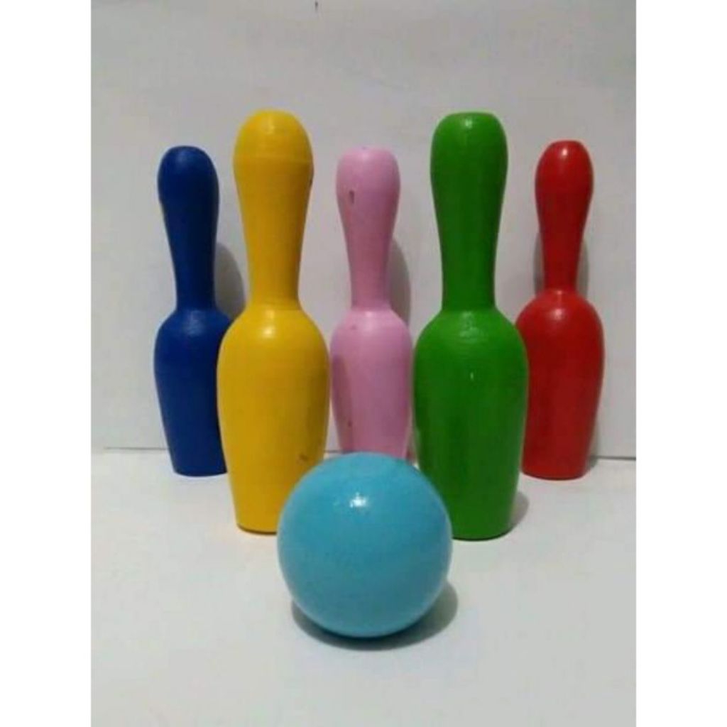 Bowling Kayu - Mainan Edukasi Anak / Mainan Anak TK