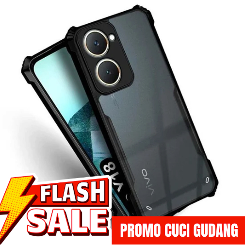 PROMO CUCI GUDANG DISKON  CASE VIVO Y18 CLEAR BEATLE SERIES CASING COVER SOFT CASE HP