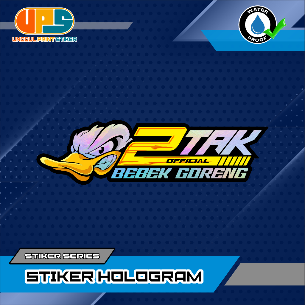 STIKER MOTOR 2TAK BEBEK GORENG | STIKER HOLOGRAM ANTI LUNTUR TAHAN GORES