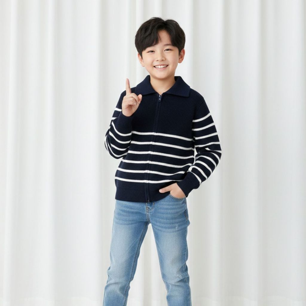gentlekiddie CARDIGAN KNIT RAJUT ANAK PREMIUM - JUN HO CARDIGAN  - Cardigan Anak Premium Cardigan An