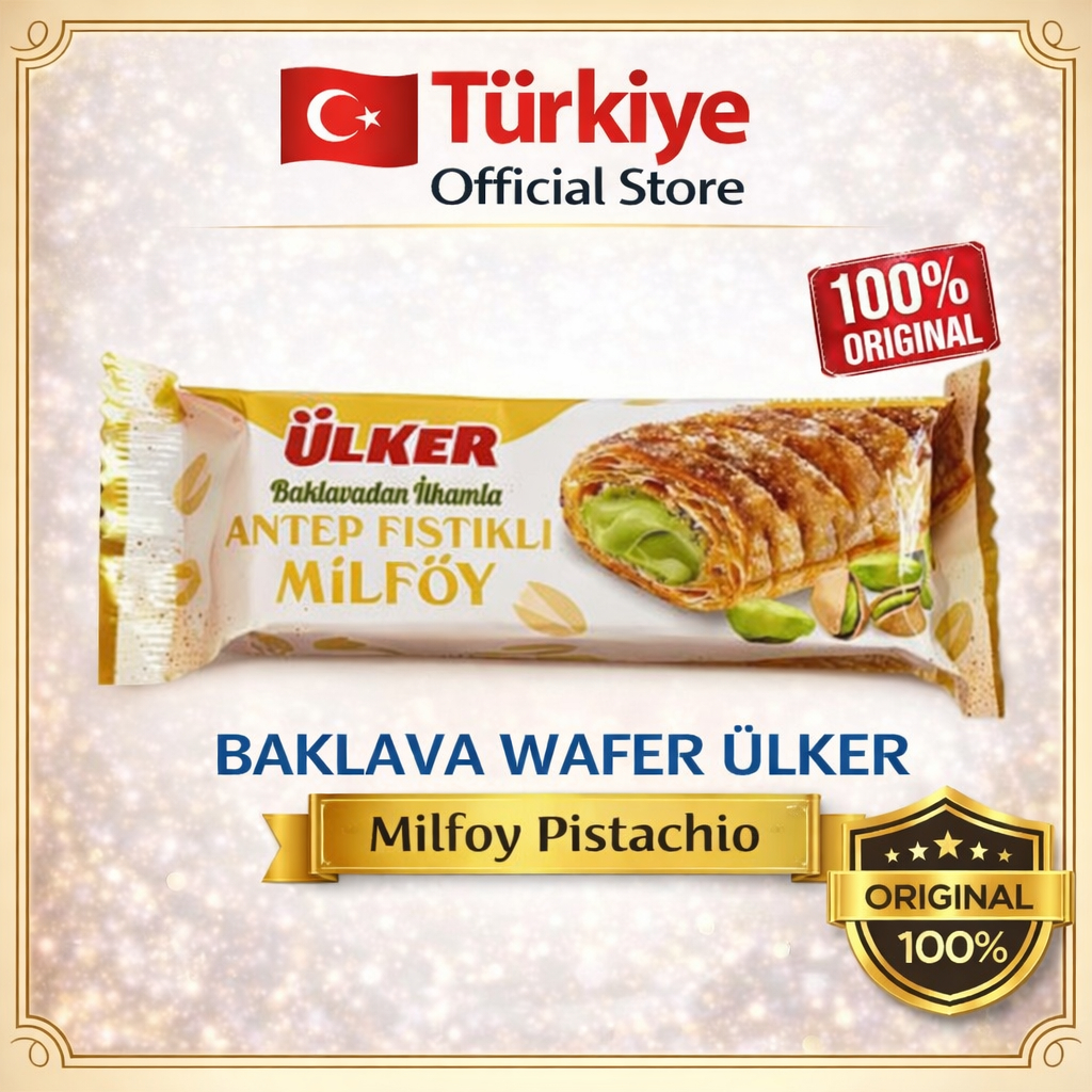 Ulker Dubai Baklava Pistachio 28g Renyah Enak