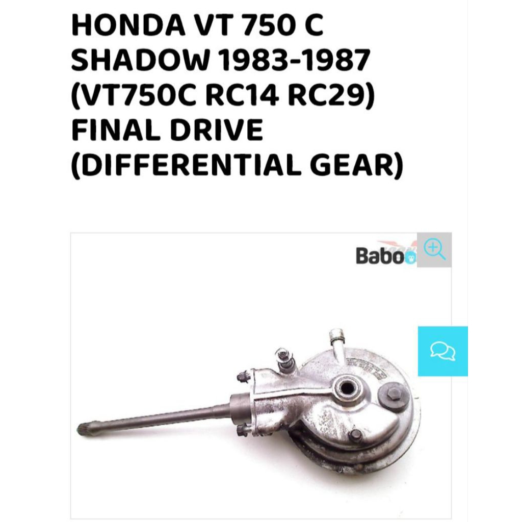 differential gear / final gear / gardan Honda shadow 750c / VT750C / RC14 / RC29