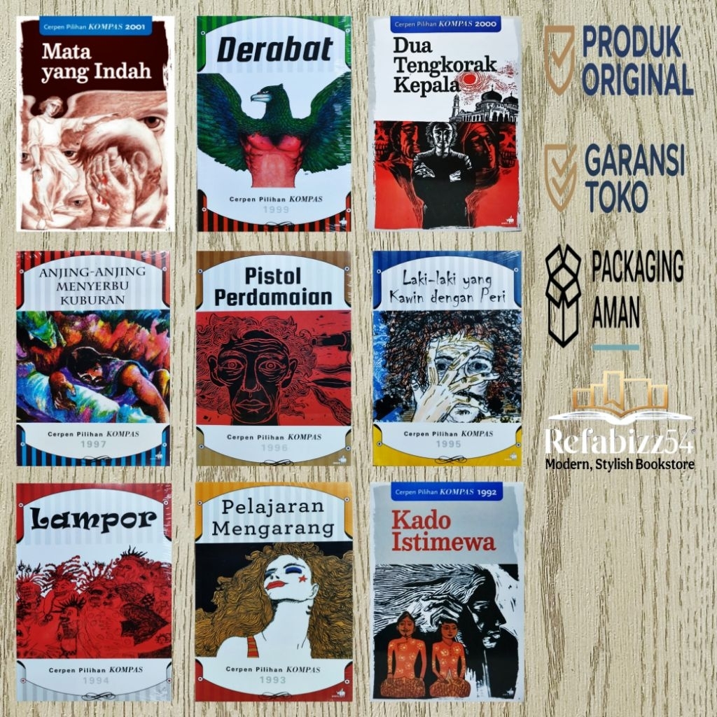 Buku Cerpen Pilihan Kompas 1992,1993,1994,1995,1996,1997,1999,2000,2001