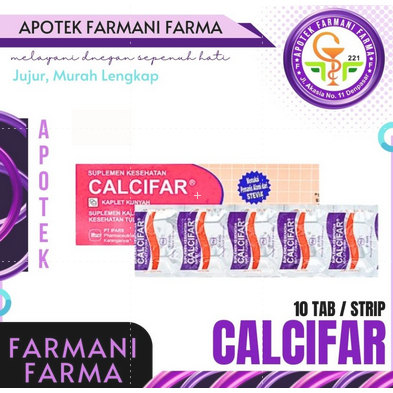 CALCIFAR 10 KAPLET VITAMIN KALSIUM/VITAMIN UNTUK TULANG/KALSIUM UNTUK IBU HAMIL