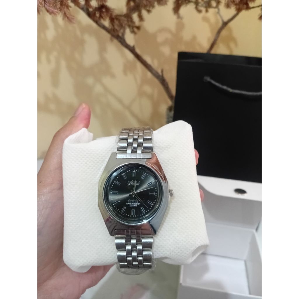 JAM TANGAN COUPLE FREE BOX DAN PAPERBAG ORIENT RANTAI