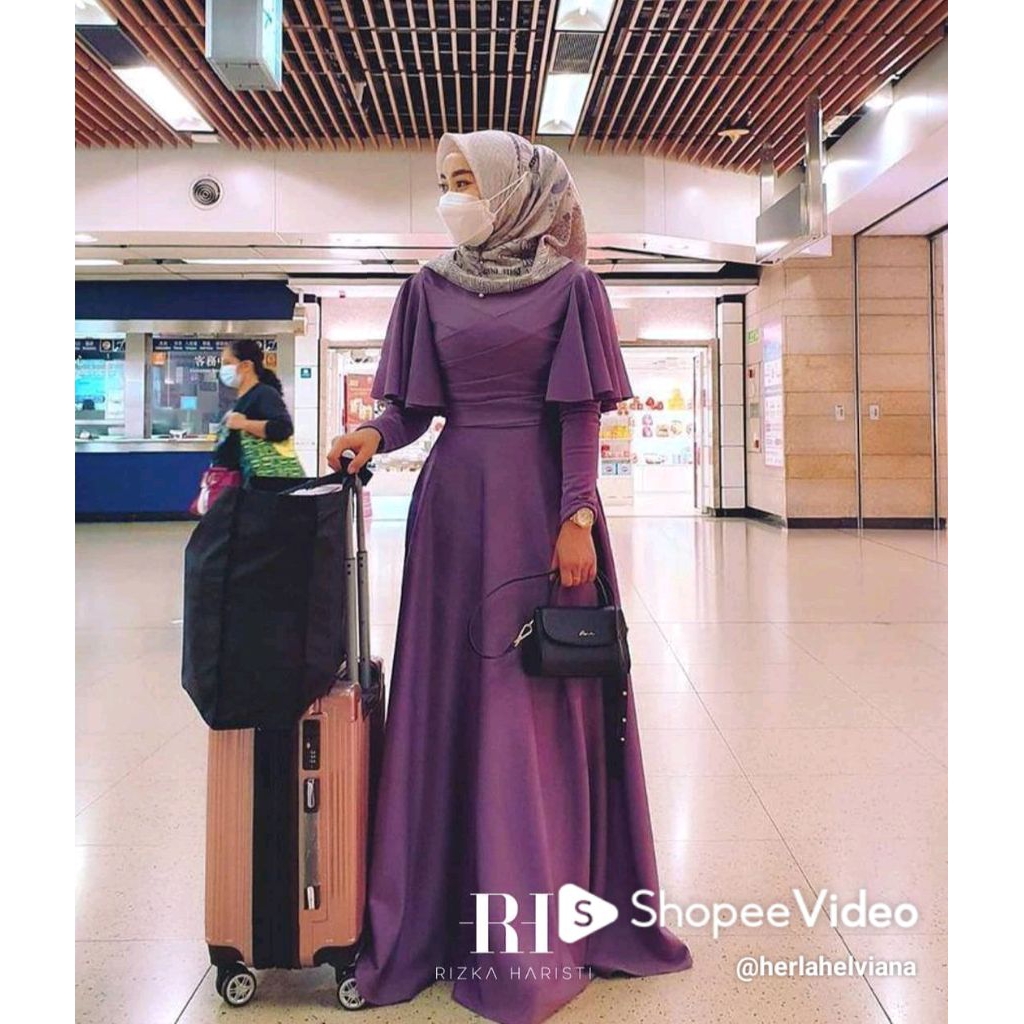 preloved gaun mewah Rizka Haristi RANA ukuran L 90/76