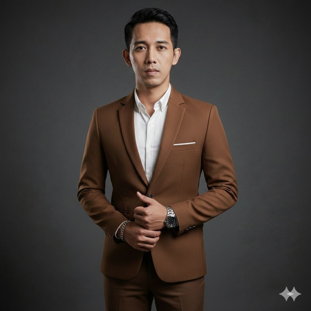Jas Pria formal Coklat muda Slimfit