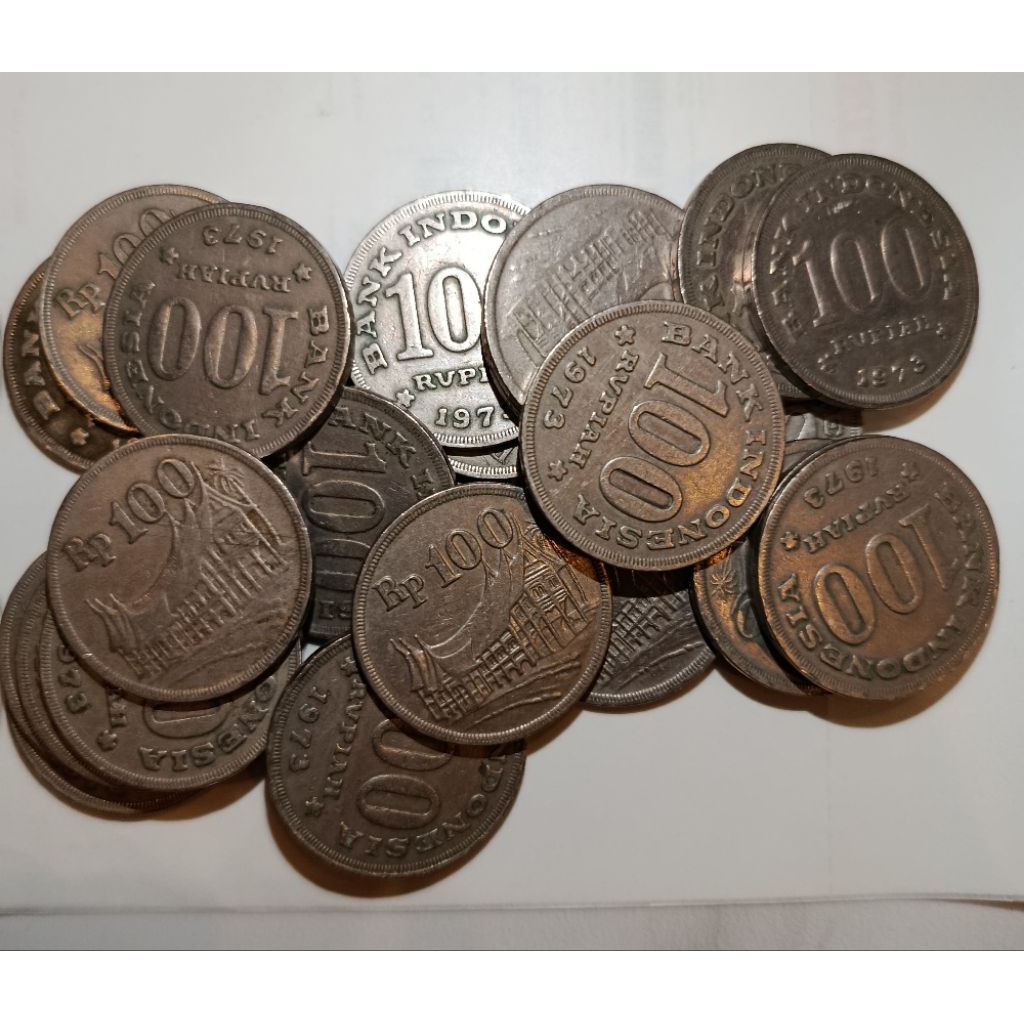 uang koin kuno 100 rumah gadang tebal