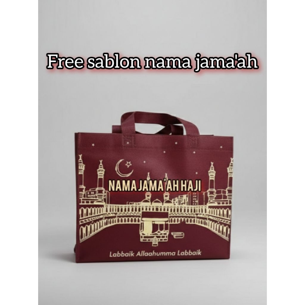 tas umroh sablon / tas haji custom sablon/ tas umroh custom/tas syukuran / tas berkat murah