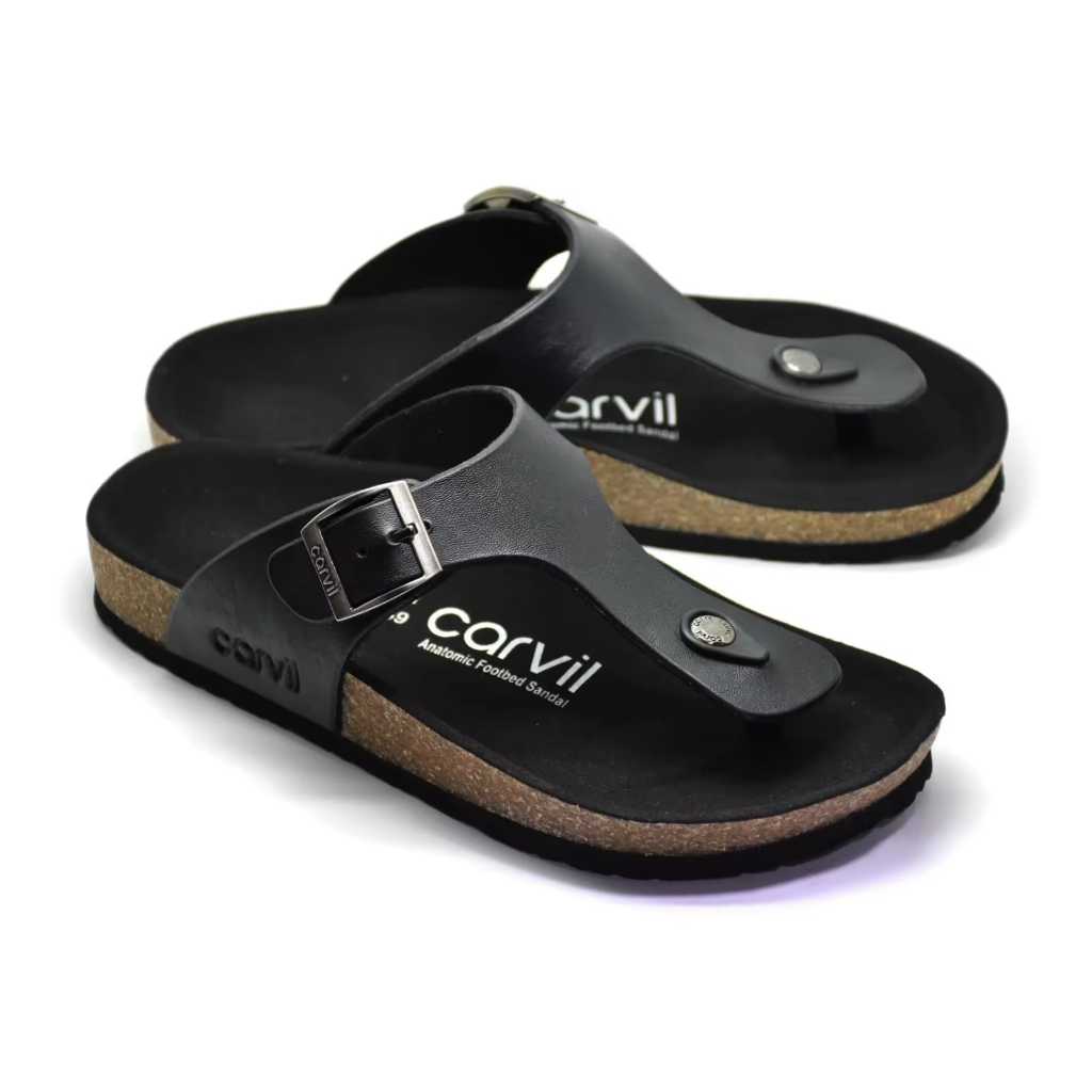 Carvil Sandal Pria Romeo - 01 M Sandal Carvil Sandal Kulit Carvil
