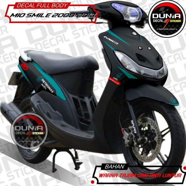 Decal Mio Smile Stiker full body Yamaha mio 2008 - 2013 sticker motor mio smile motif Petronas COD