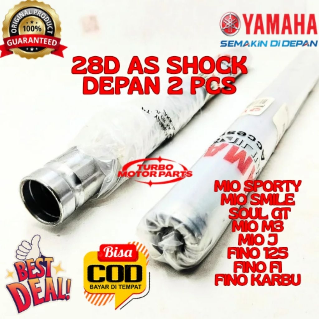 AS SHOCK DEPAN 2 PCS ORIGINAL YAMAHA KODE 28D, AS SHOCK DEPAN MIO SPORTY, AS SHOCK DEPAN MIO SMILE, 