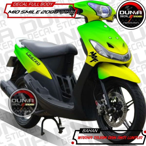 Decal Mio Smile Stiker full body Yamaha mio 2008 - 2013 sticker motor mio smile motif Yzf Bunglon Ku