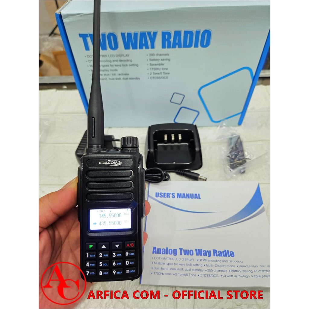 Radio HT eracom RC98 Dual Band 10Watt /Walkie Talkie eracom RC98 Dual Band 10Watt