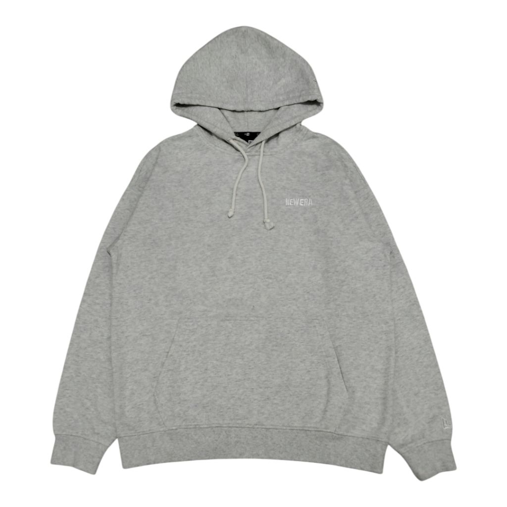 Hoodie NEW ERA Logo Bordir Abu / Grey Misty Second Original