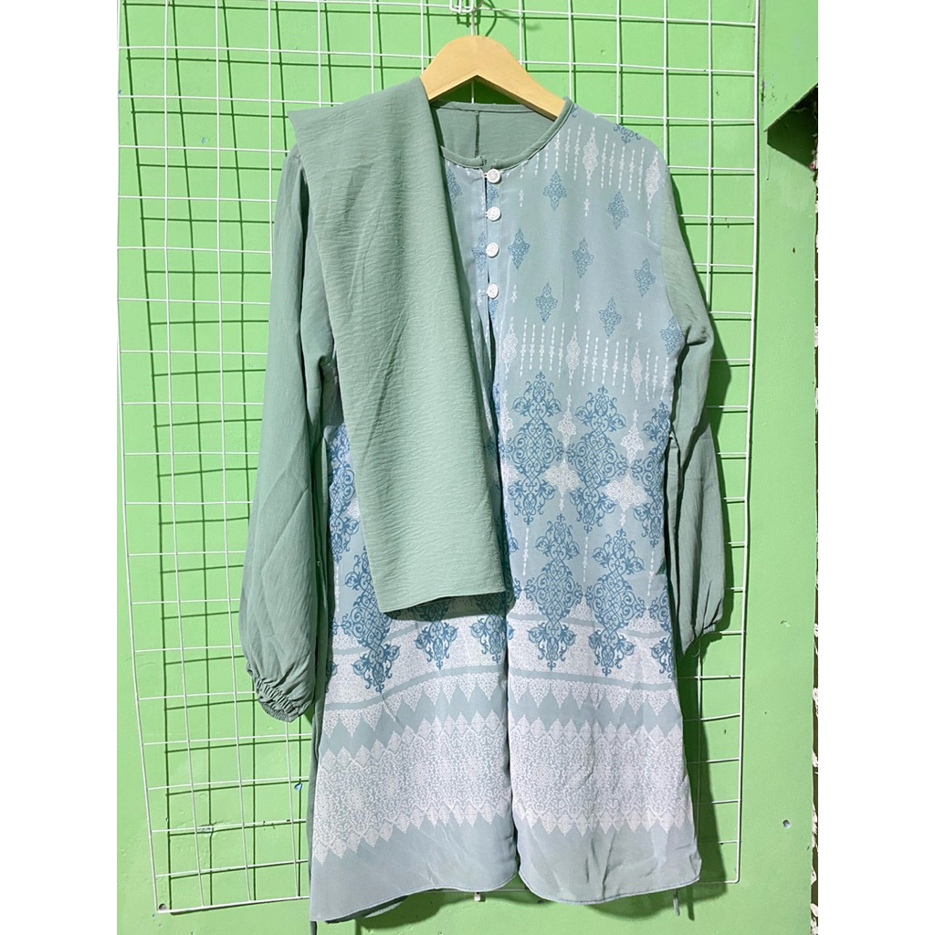 set tunik crinkle